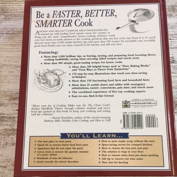 The Clever Cooks Kitchen Handbook by David Joachim Hardcover 2002 - Picture 8 of 8